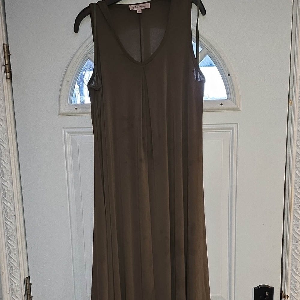Philosophy Olive Green Sleeveless Midi Dress